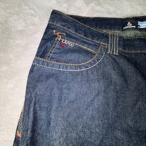 Men's Lapco FR Jeans Fire Resistant - Size 42" x 24" SHORT 100% cotton Work NOTE - Picture 3 of 9